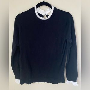 Pleated sweater shirt